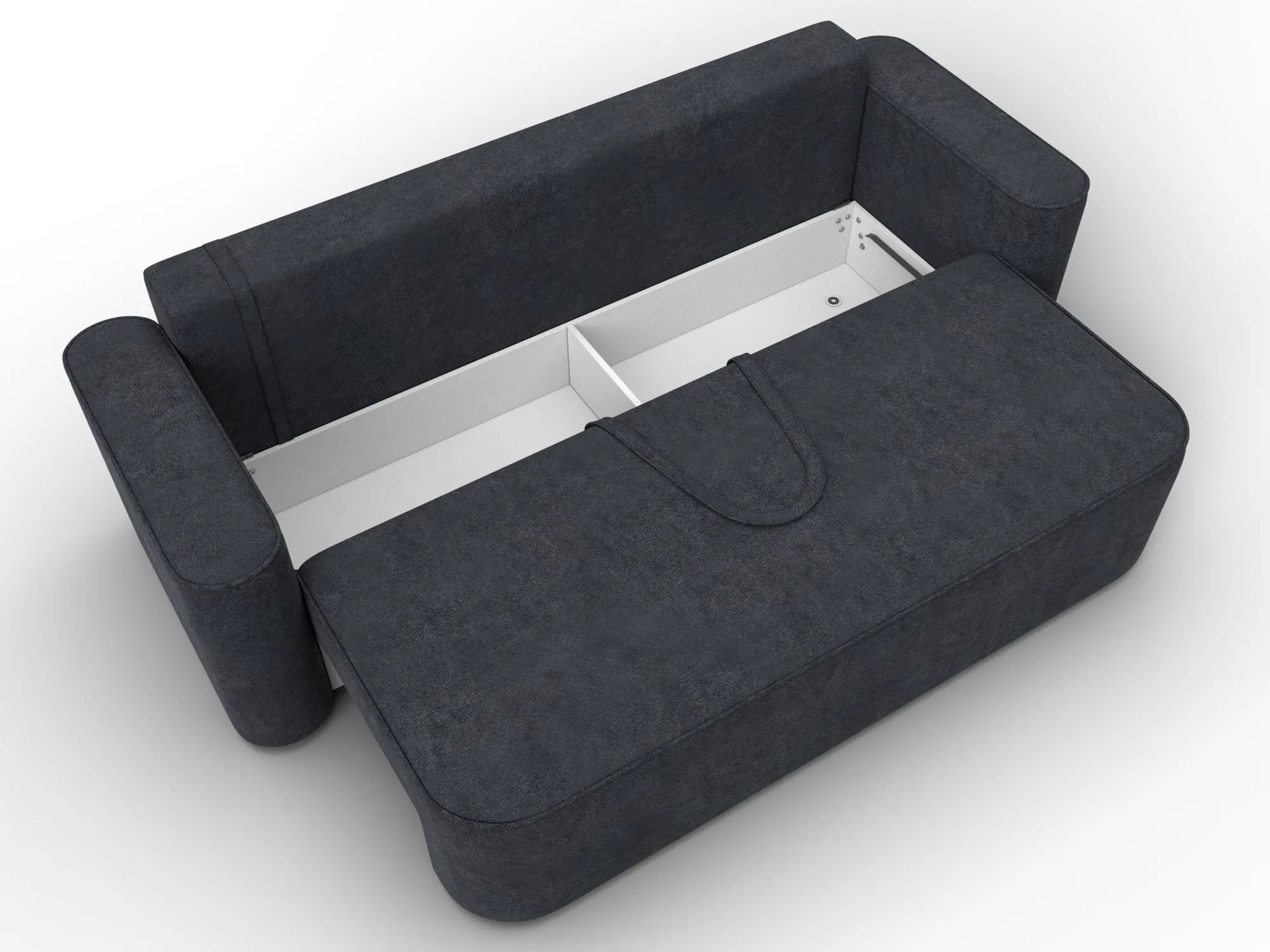 Диван прямой Лига-118 НПБ ( LAIM 26 темно-серый )