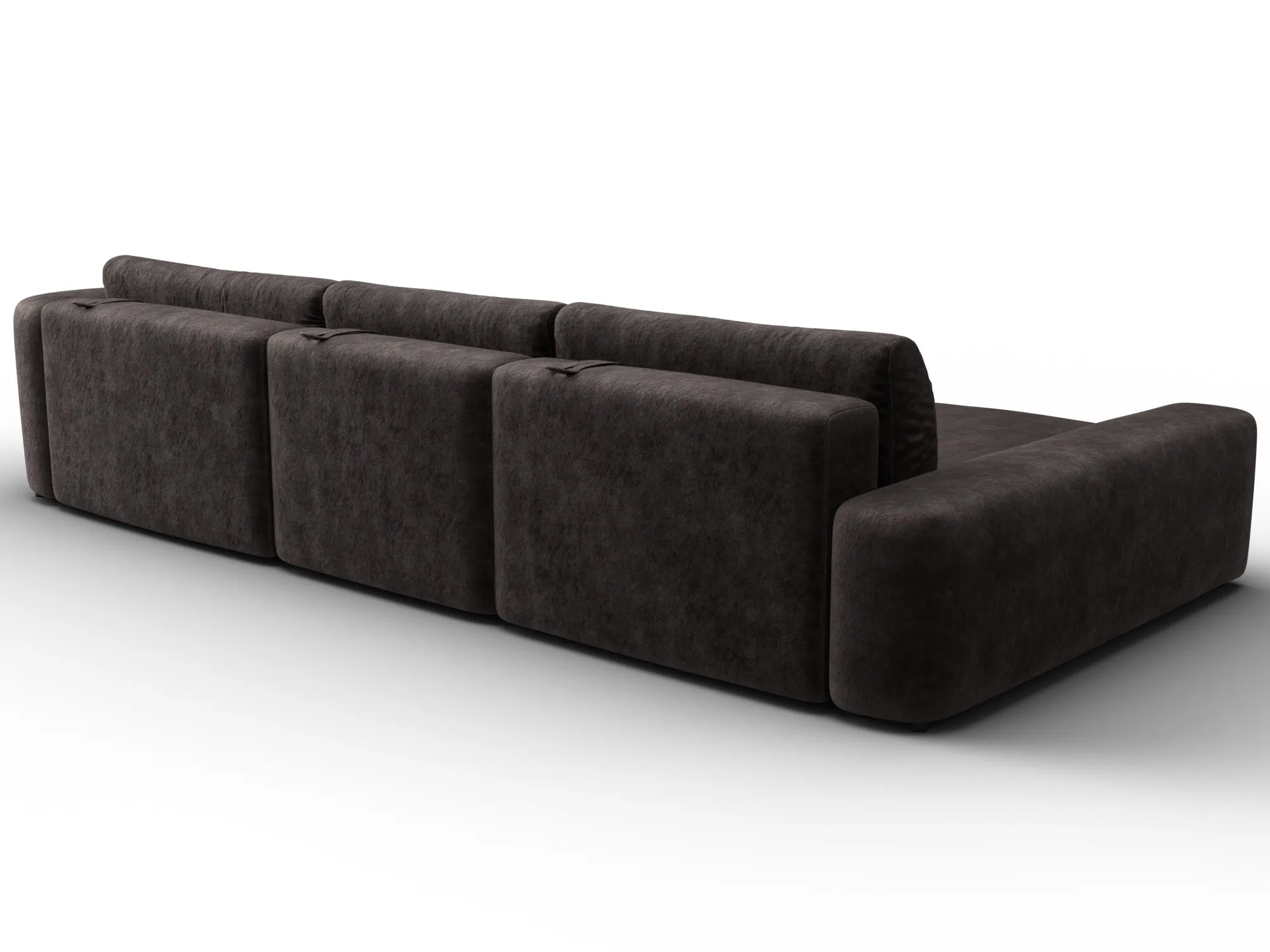 Диван угловой Лига-066 НПБ Лонг угол левый ( BRUT 17 коричневый )