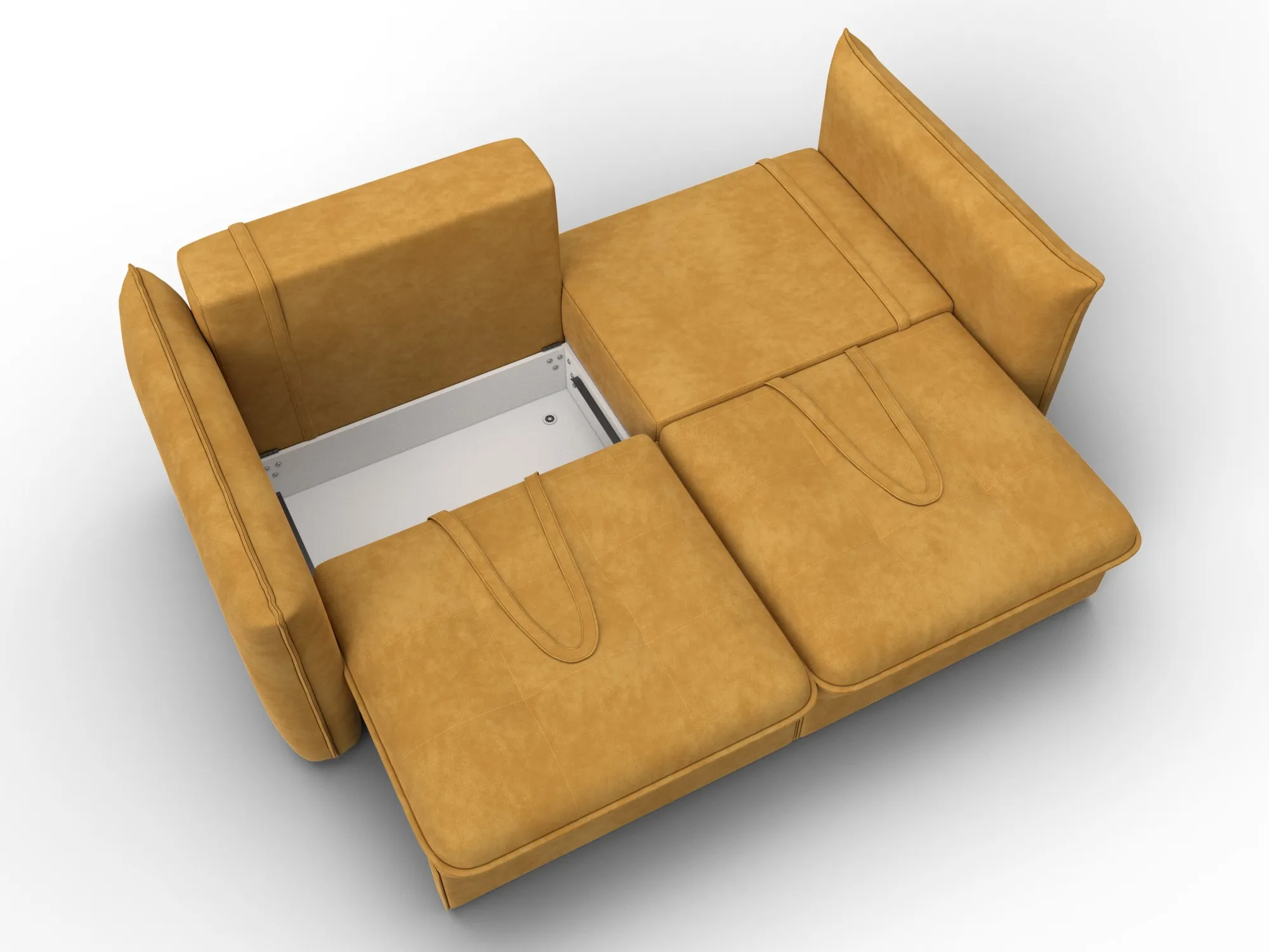 Диван прямой Лига-100 НПБ ( BRUT 10 желтый )