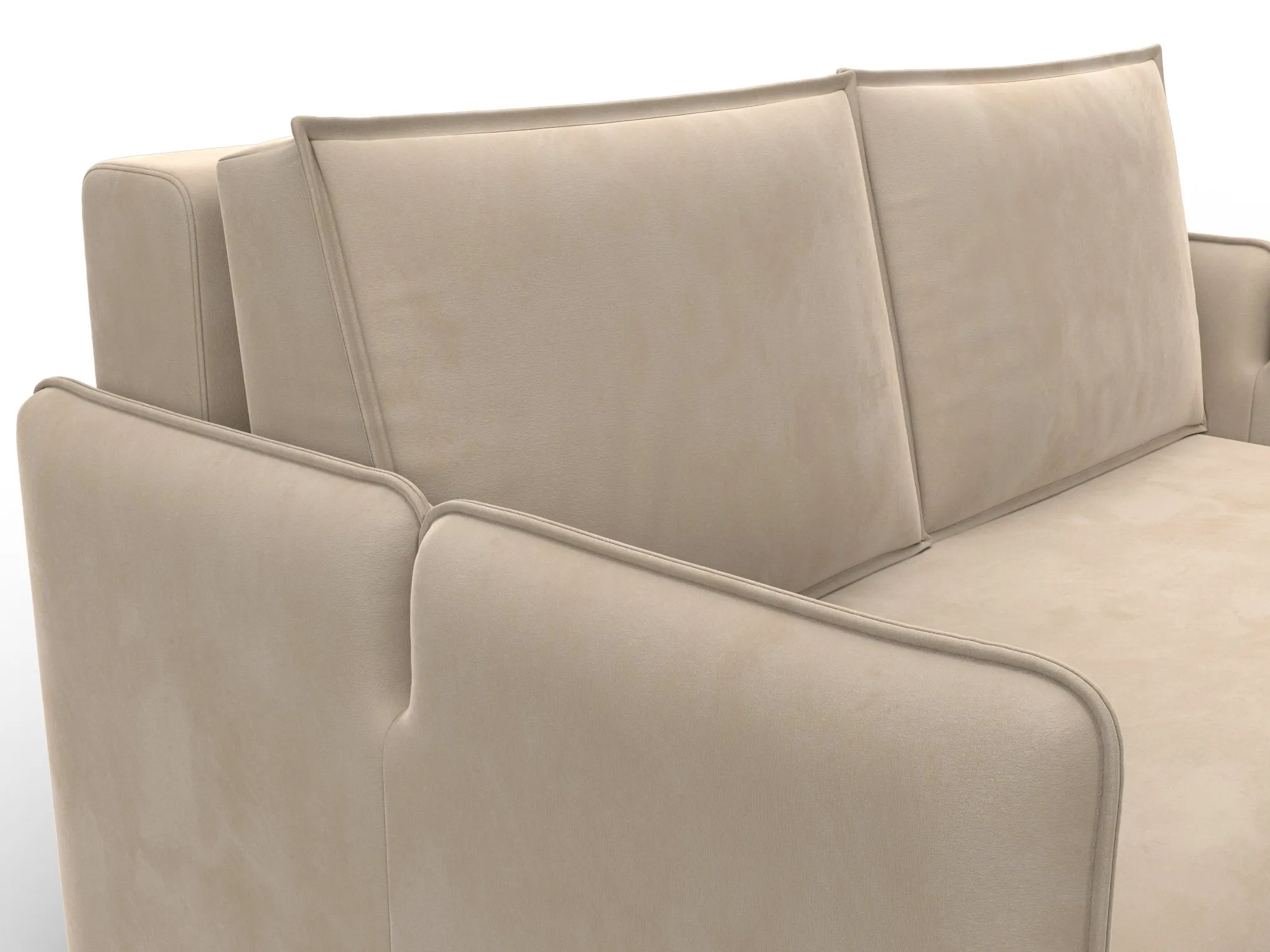 Диван прямой Лига-117 ( SEVEN 729 бежевый )