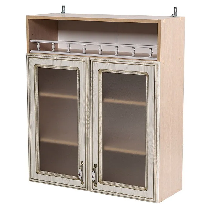 Шкаф навесной с витражными дверками ШКН 600 ПВ Анжелика