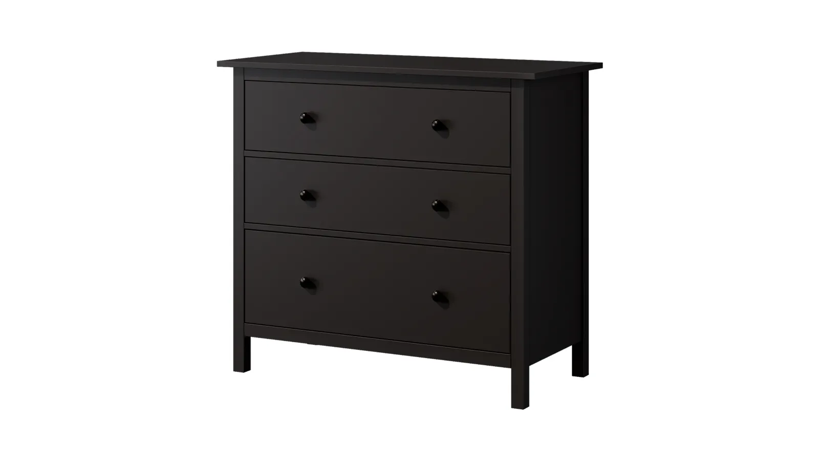 Комод КЫМОР 3 ящика черный