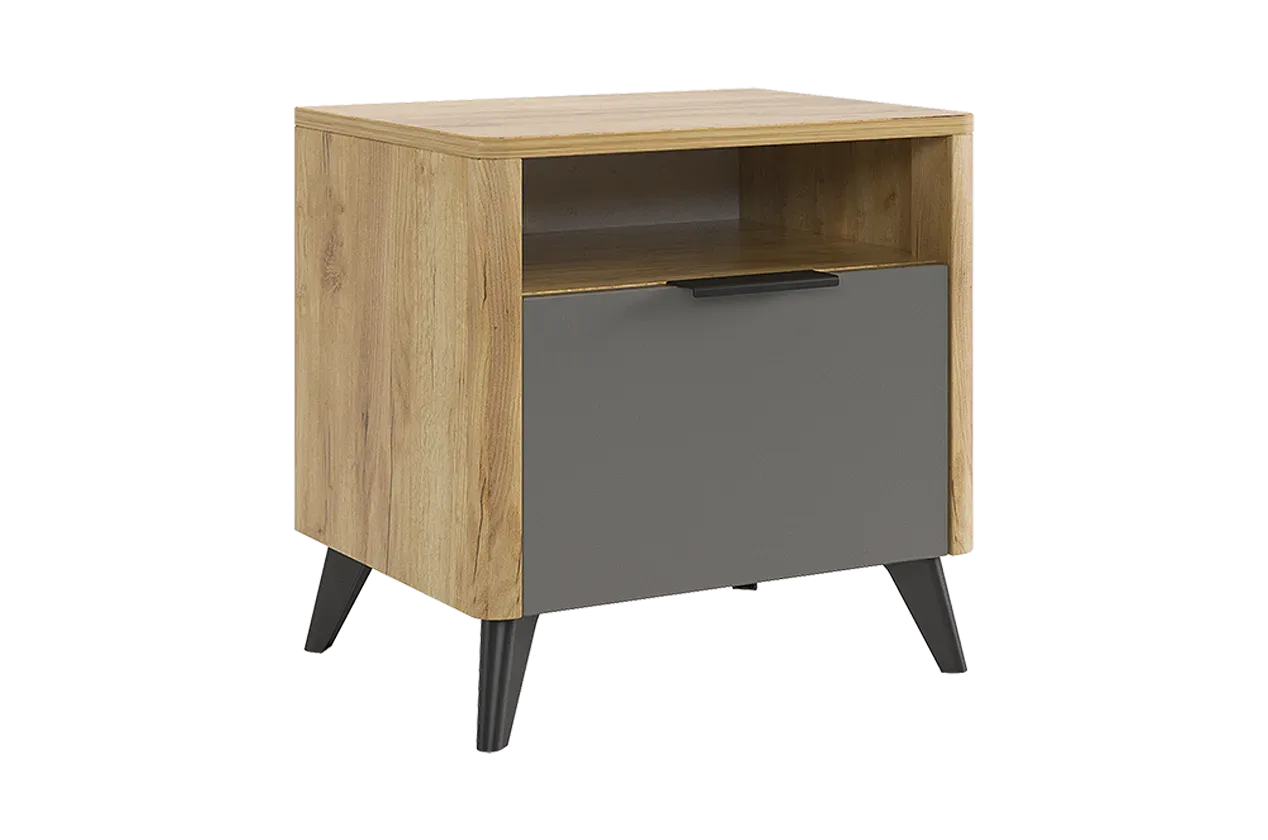 Тумба Адам  прикроватная дуб крафт золотой/графит