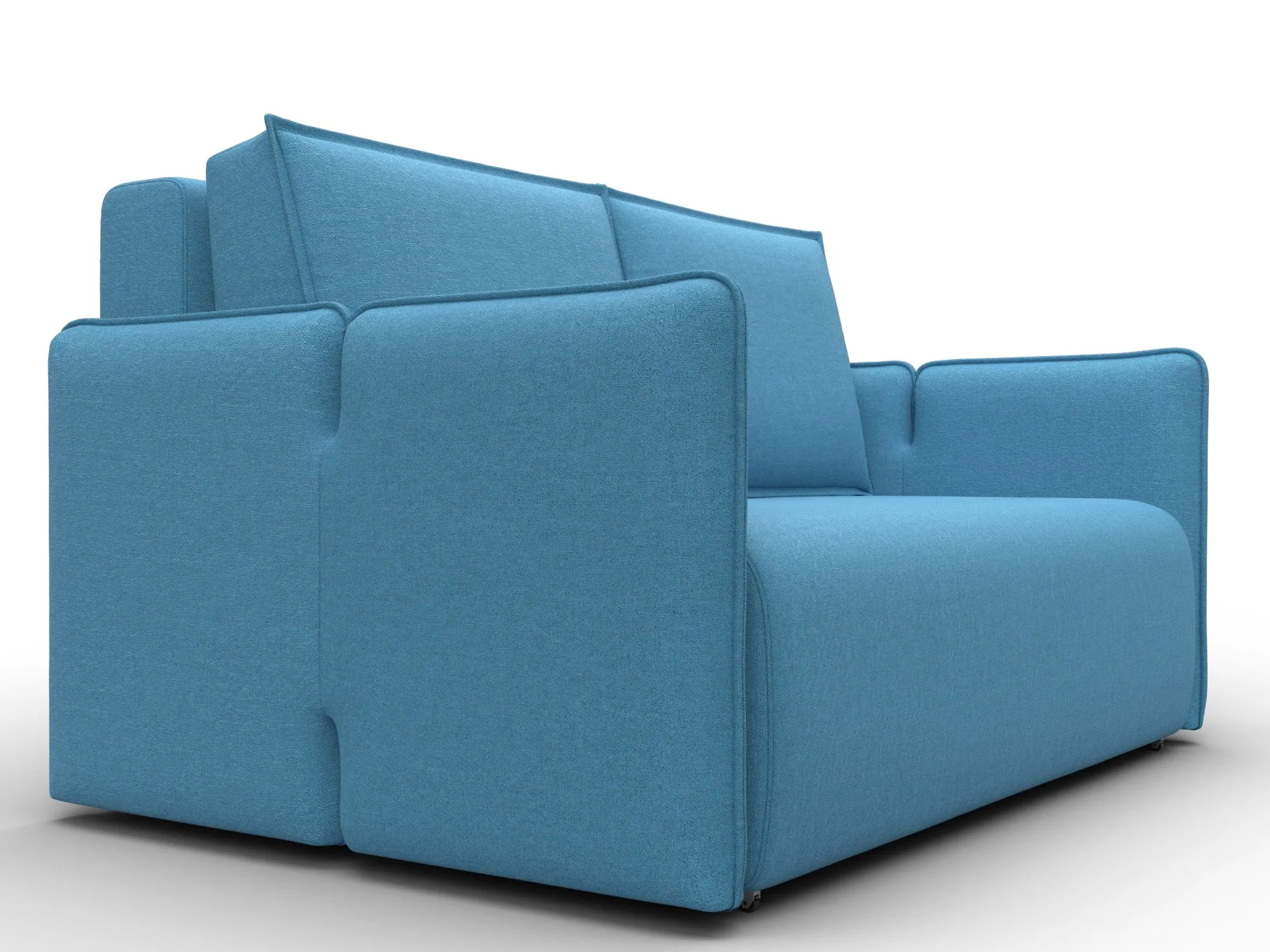 Диван прямой Лига-117 ( Амур 10 голубой )