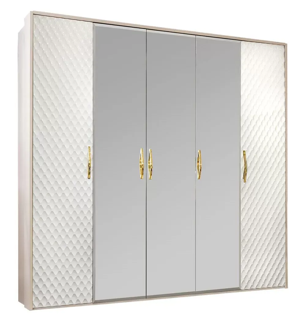 Шкаф Lara 5-дверный белый глянец