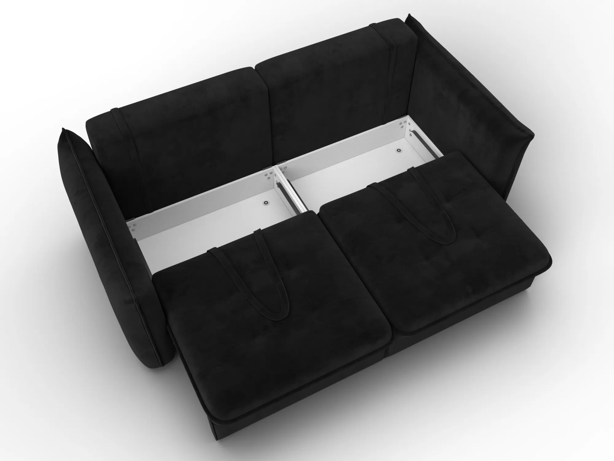 Диван прямой Лига-100 НПБ ( SEVEN 35 черный )