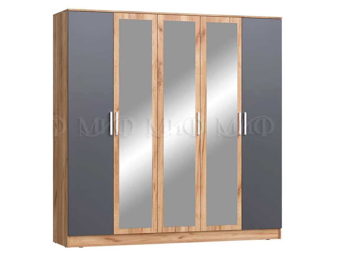 Шкаф Мартина 5-ти створчатый (дуб крафт/графит)