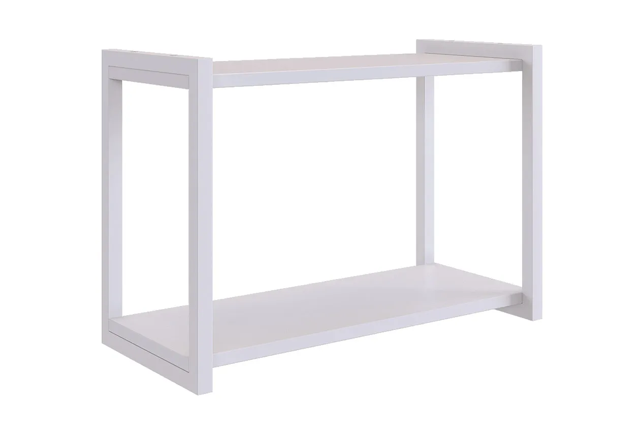 Полка Юниор белое дерево/белый муар