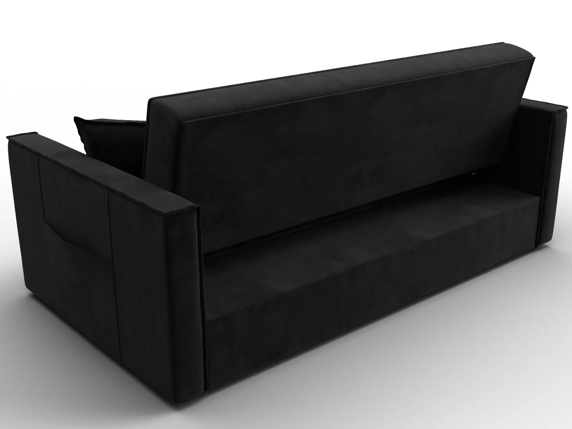 Диван прямой Лига-104 (160) ( SEVEN 35 черный )