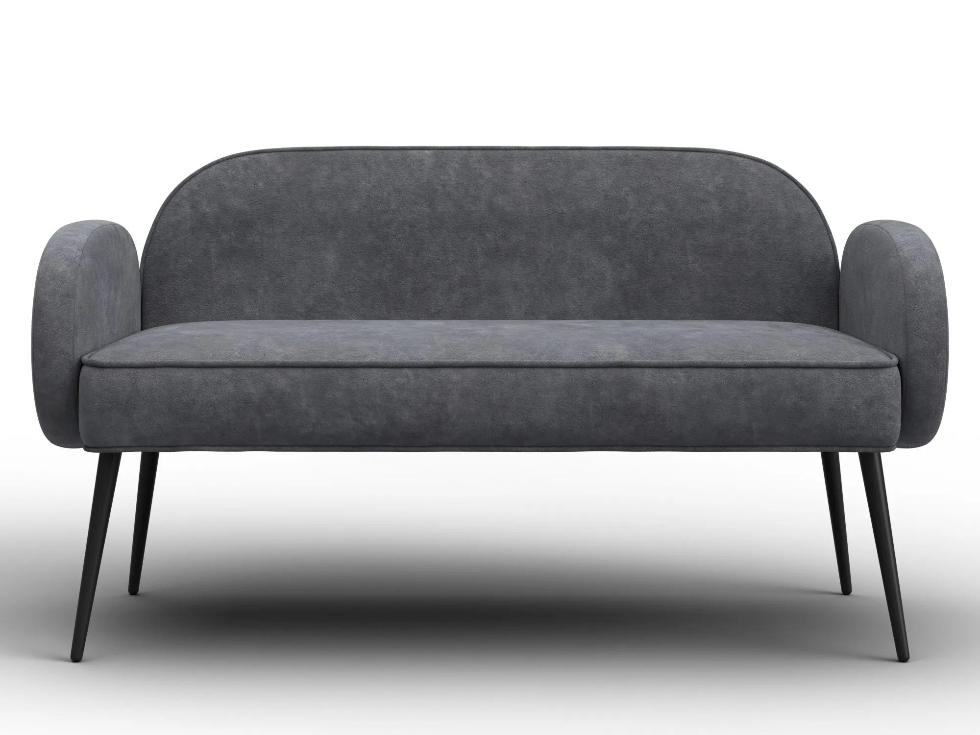 Диван прямой Лига-086 ( BRUT 16 темно-серый )