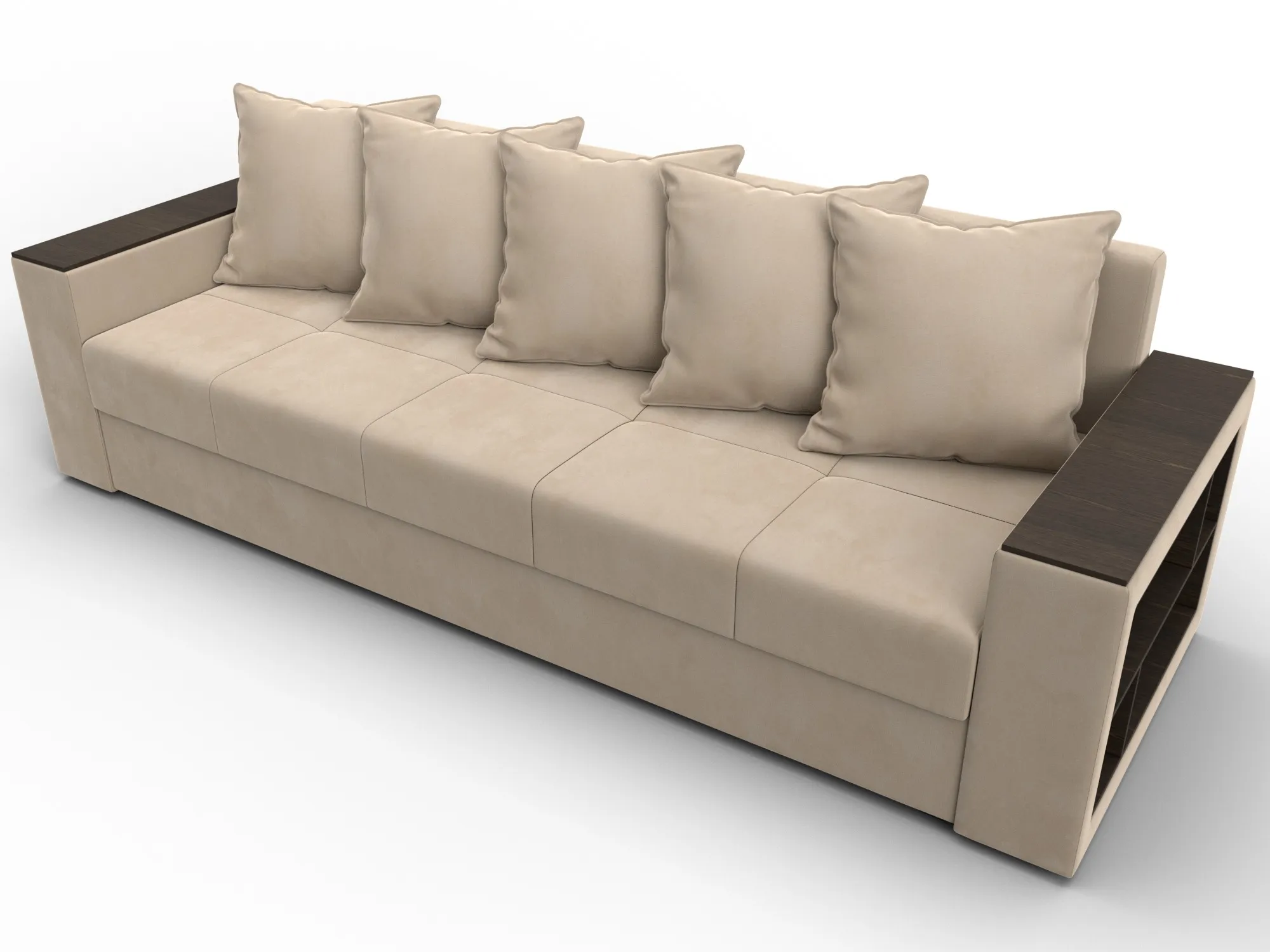 Диван прямой Дубай Лайт ( SEVEN 729 бежевый )