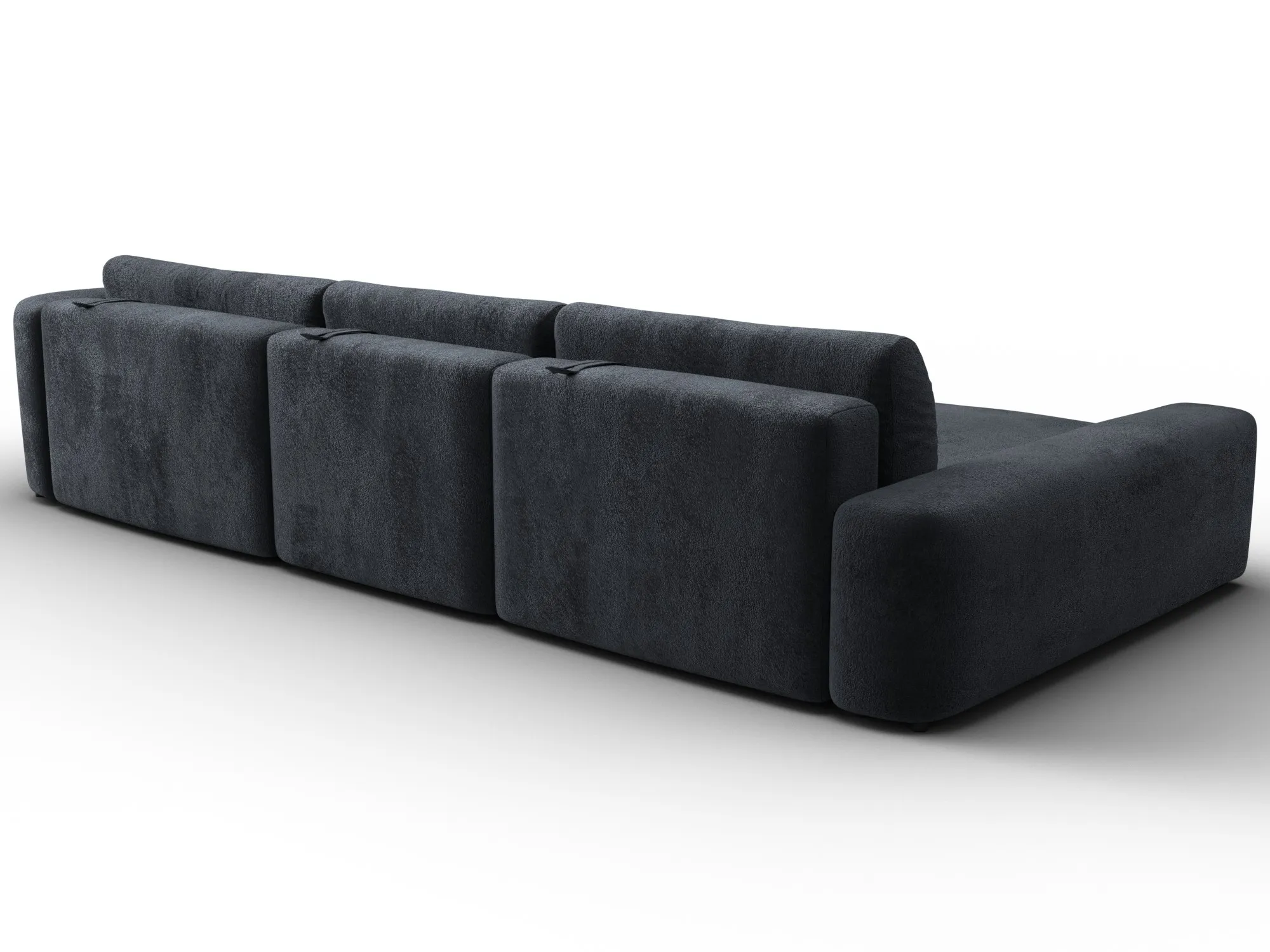 Диван угловой Лига-066 НПБ Лонг угол левый ( TOWER 11 темно-серый )