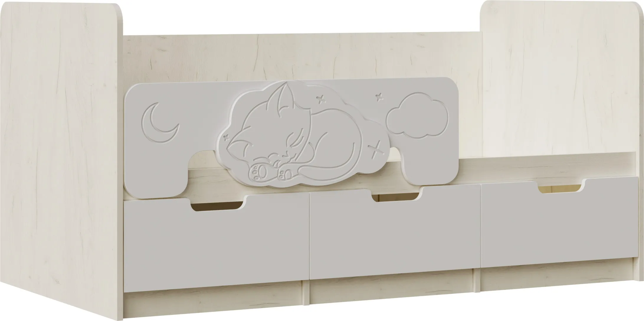 Детская кровать Юниор-4 (1,6) шарли белый