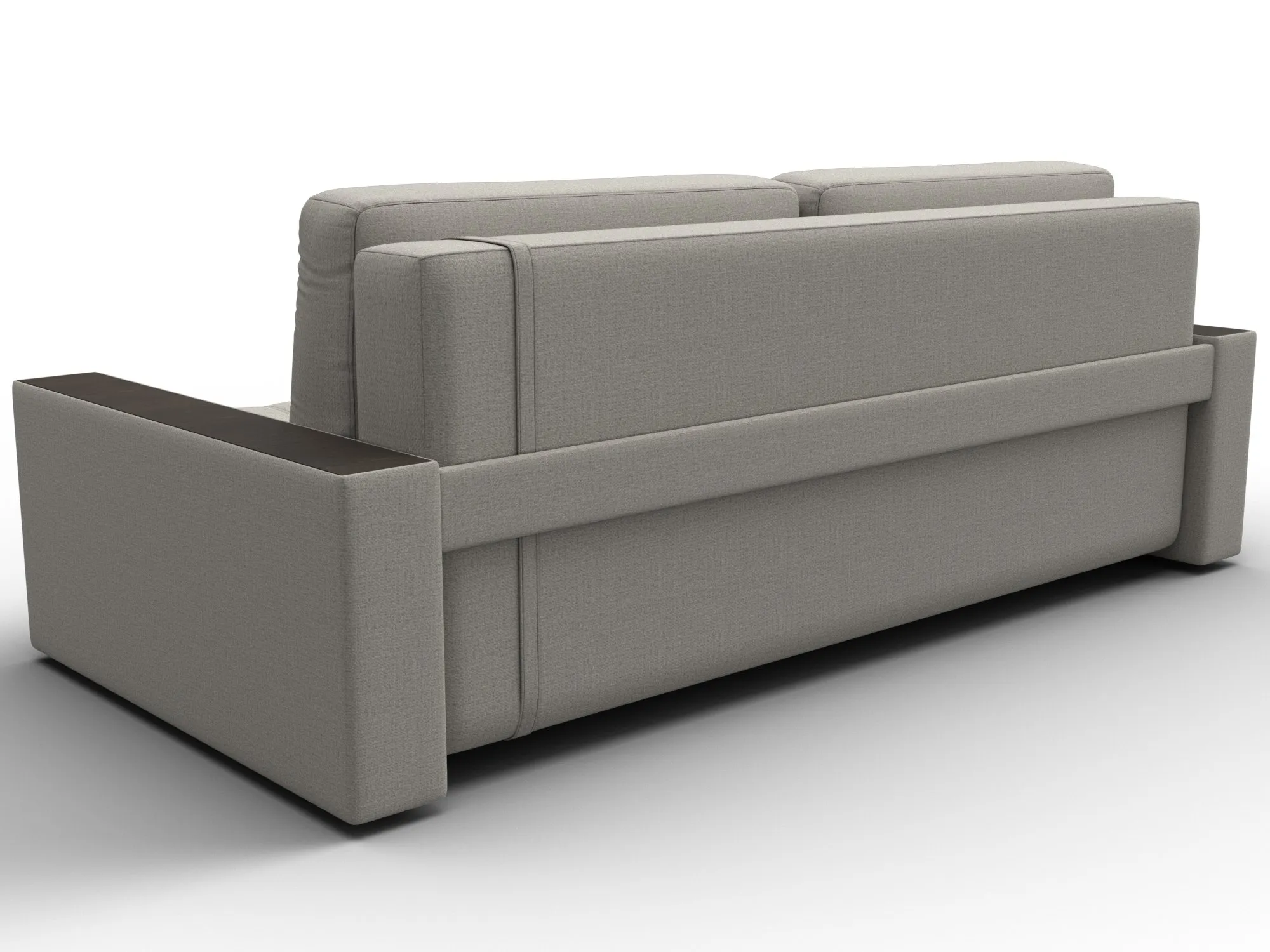 Диван прямой с декором Лига-096 НПБ ( Амур 02 Бежевый;Коричневый )