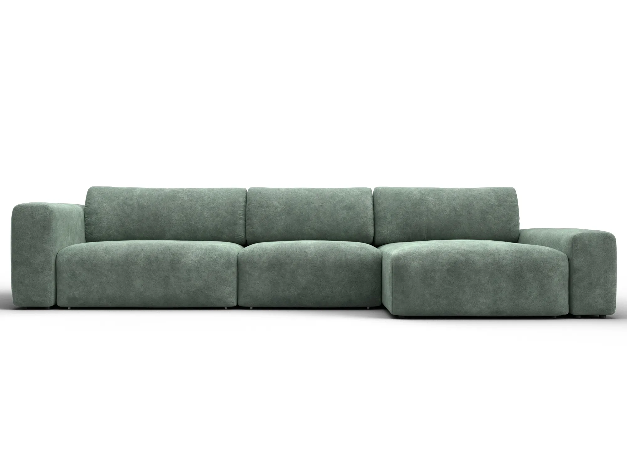 Диван угловой Лига-066 НПБ Лонг угол правый ( BRUT 08 зеленый )