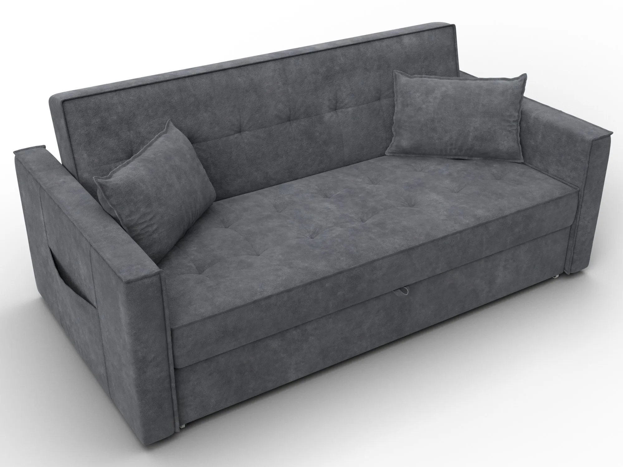 Диван прямой Лига-104 (160) ( BRUT 16 темно-серый )