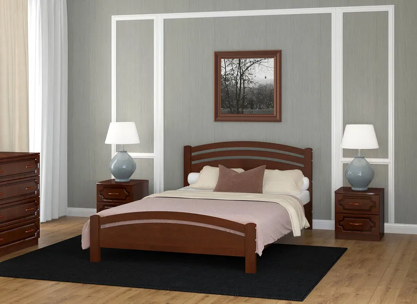 Кровать из массива Камелия-3 (140*200) орех