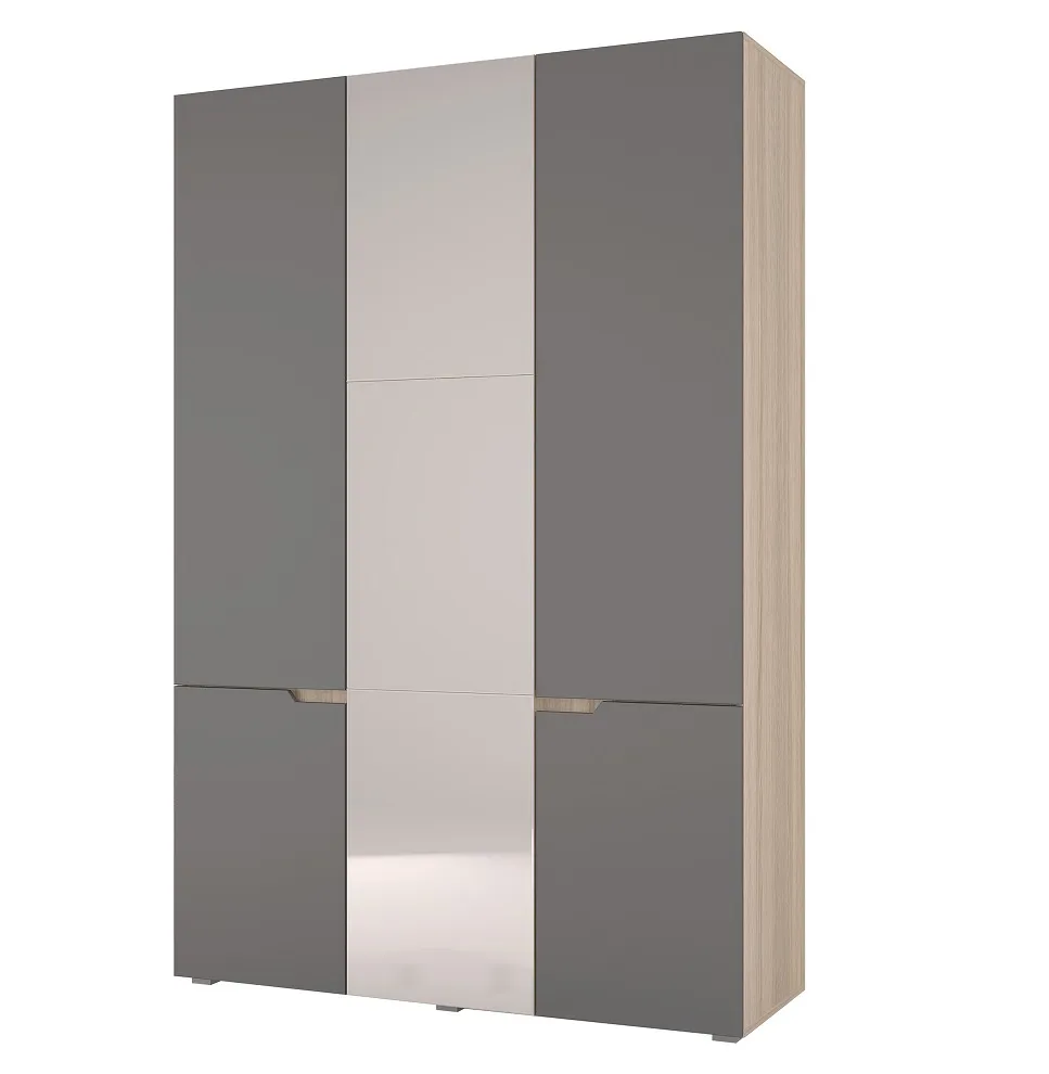 Шкаф Анталия 3-х дверный (сонома/графит софт)