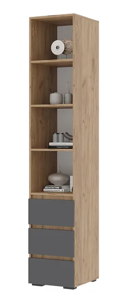 Пенал открытый Хелен ПН 02 дуб крафт золото - серый графит