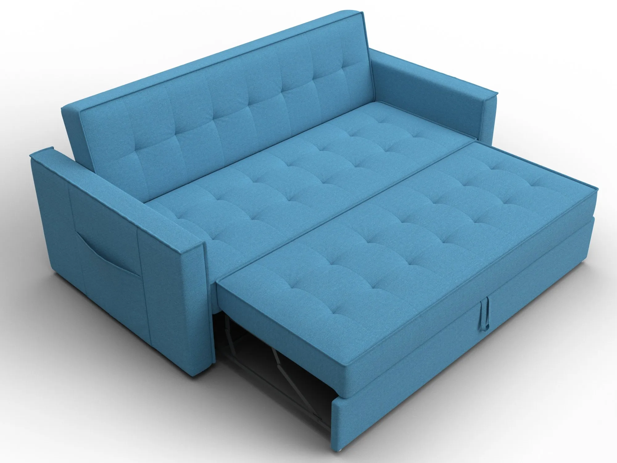 Диван прямой Лига-104 (160) ( Амур 10 голубой )