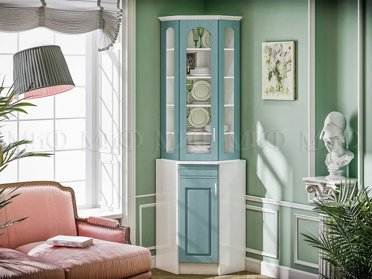Буфет Констанция угловой (голубой)