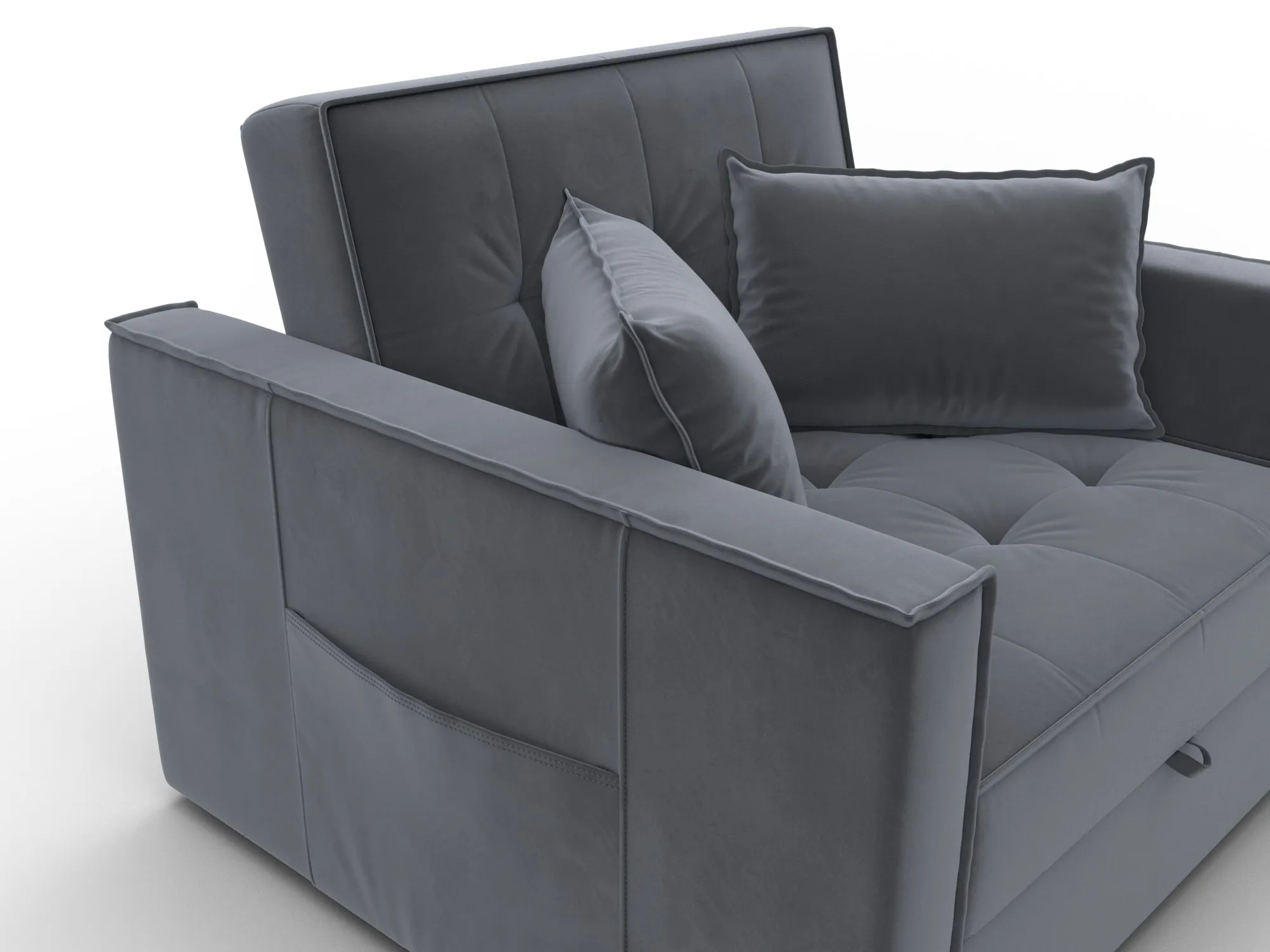 Кресло-кровать Лига-104 (80) ( SEVEN 17 серый )