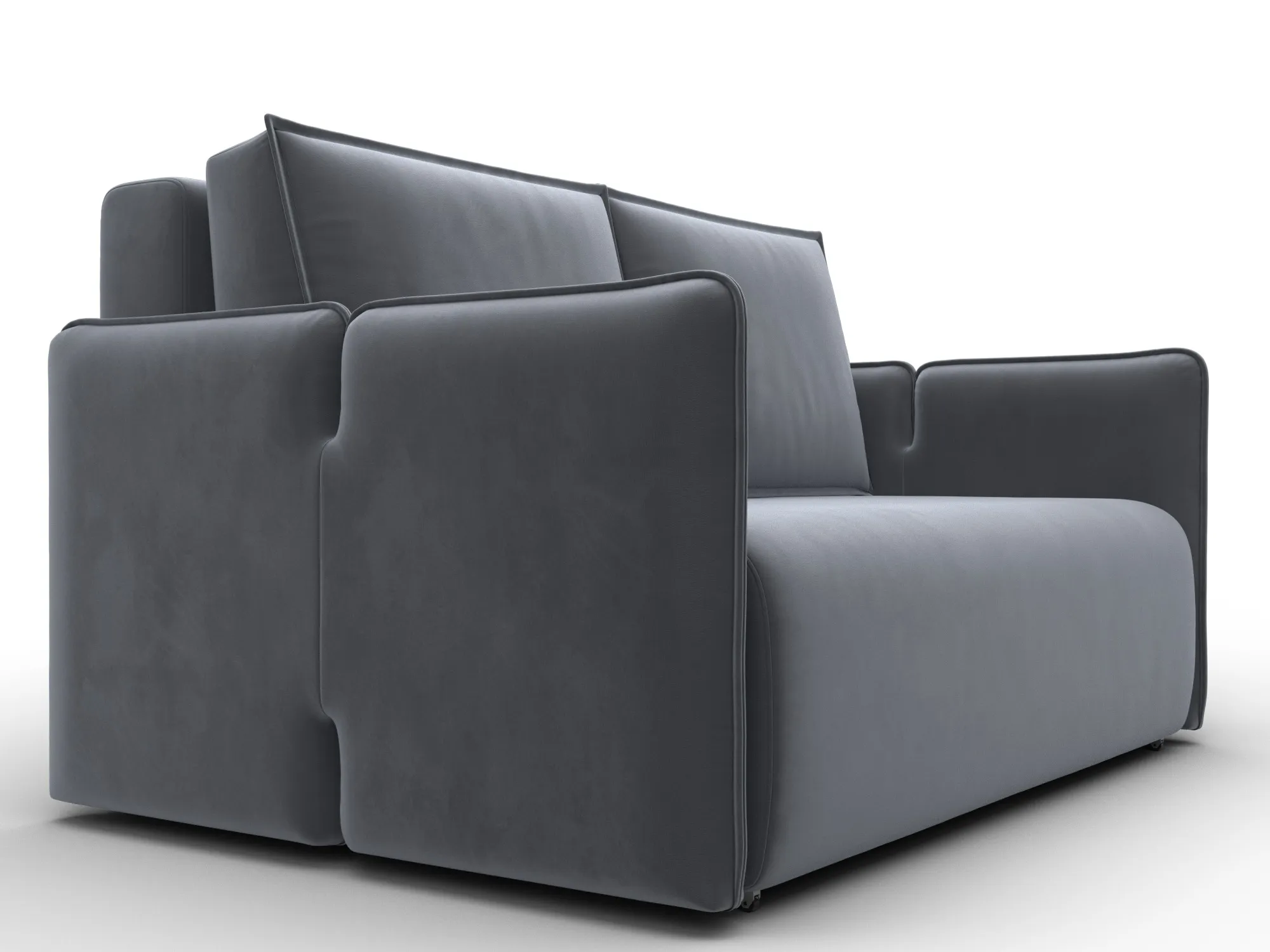 Диван прямой Лига-117 ( SEVEN 17 серый )