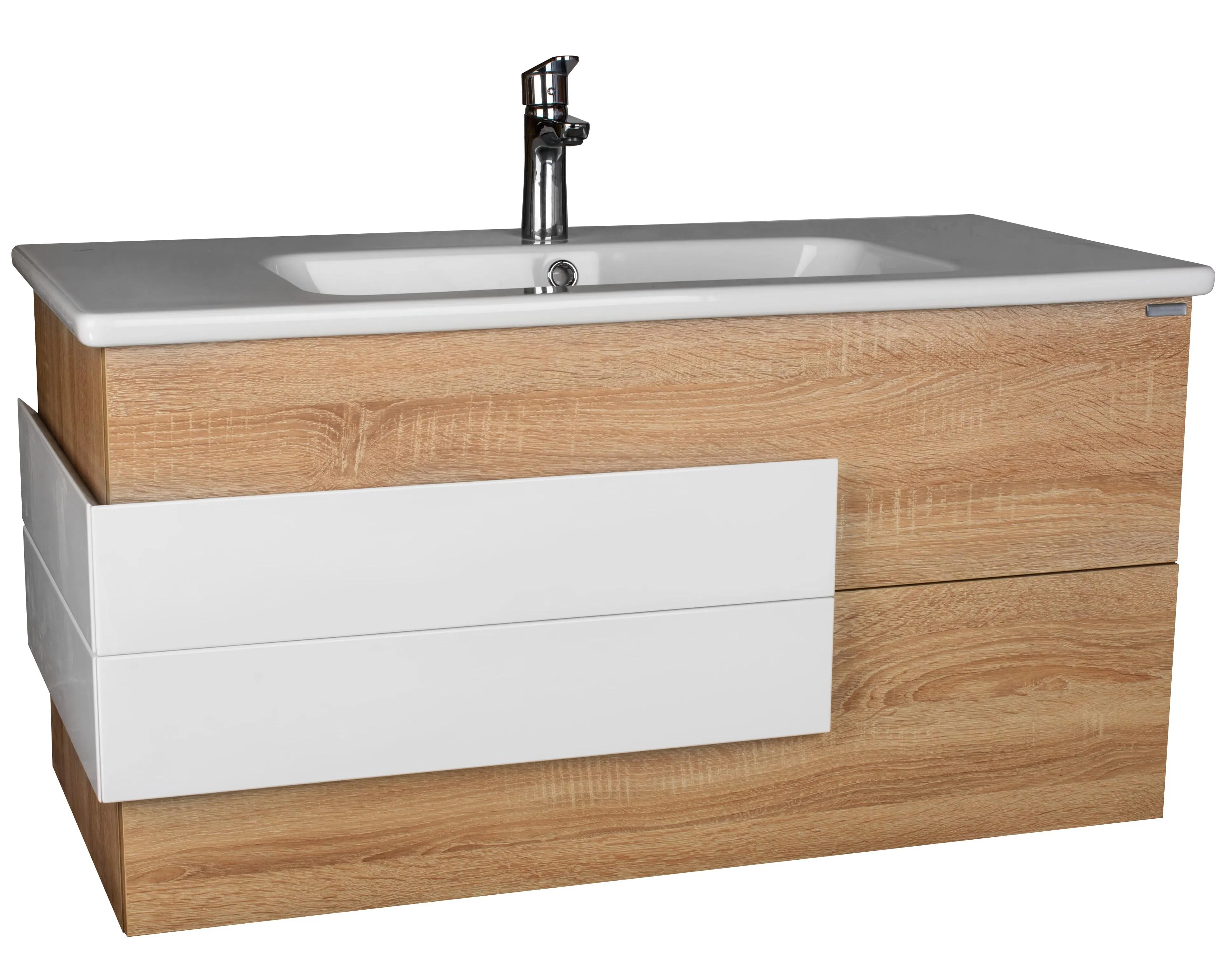 Тумба подвесная под умывальник "Эйфория 100 Best" В2 Домино