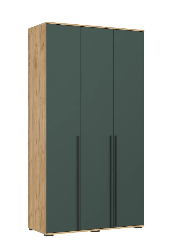 Шкаф Норд 3-х створчатый (дуб крафт/изумрудный)