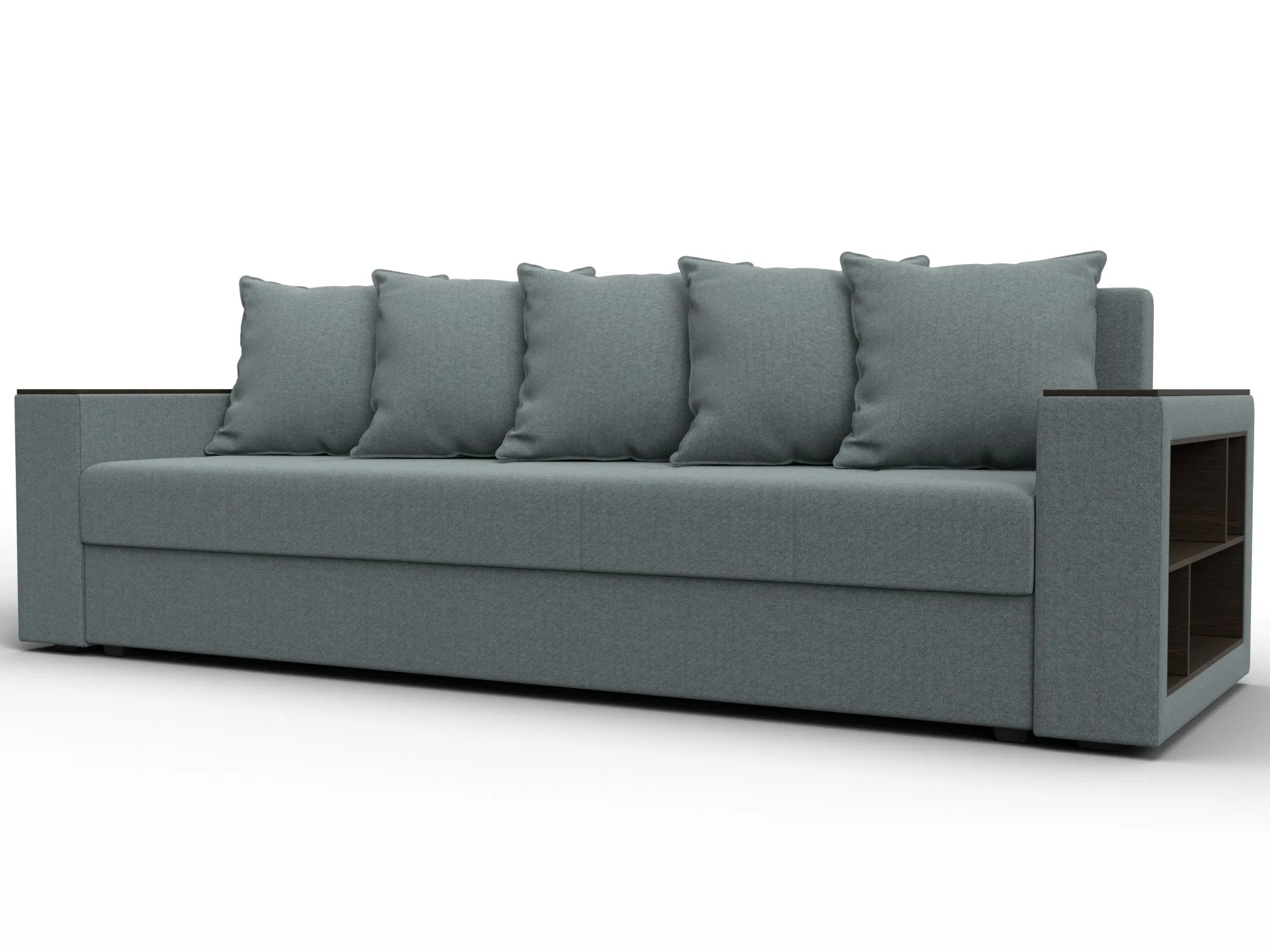 Диван прямой Дубай Лайт ( Амур 07 серый )