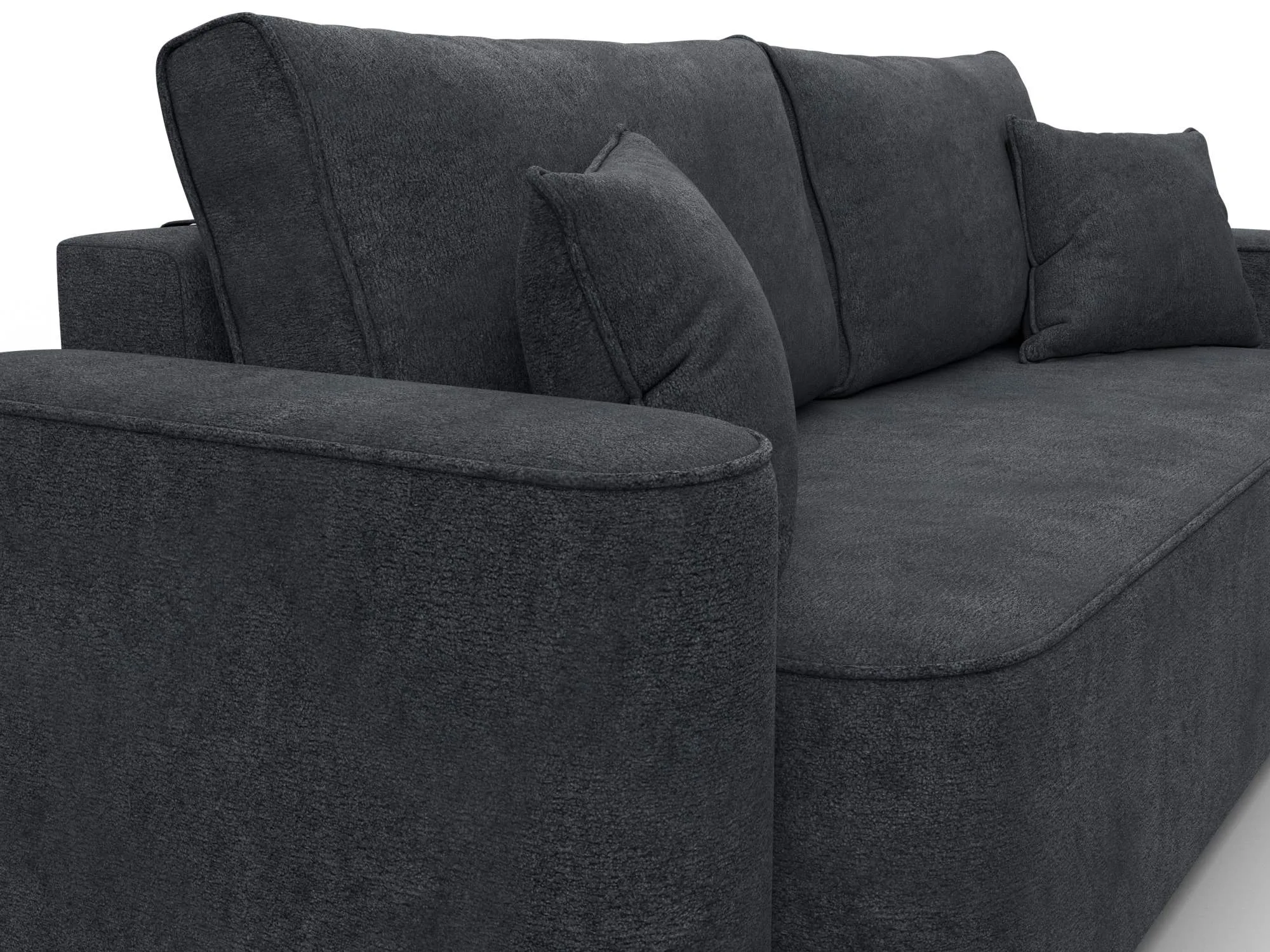 Диван прямой Лига-118 НПБ ( LAIM 26 темно-серый )