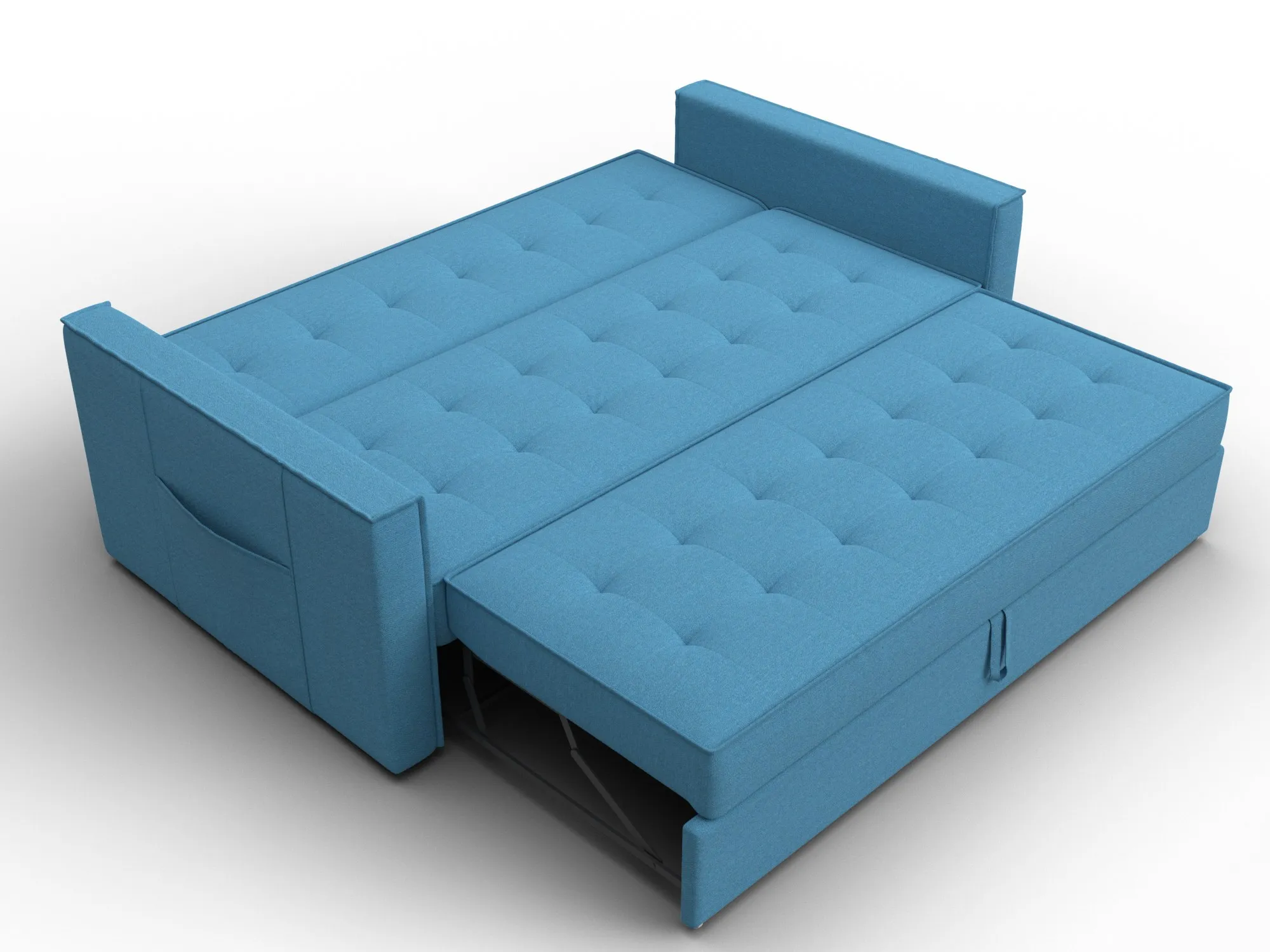 Диван прямой Лига-104 (160) ( Амур 10 голубой )