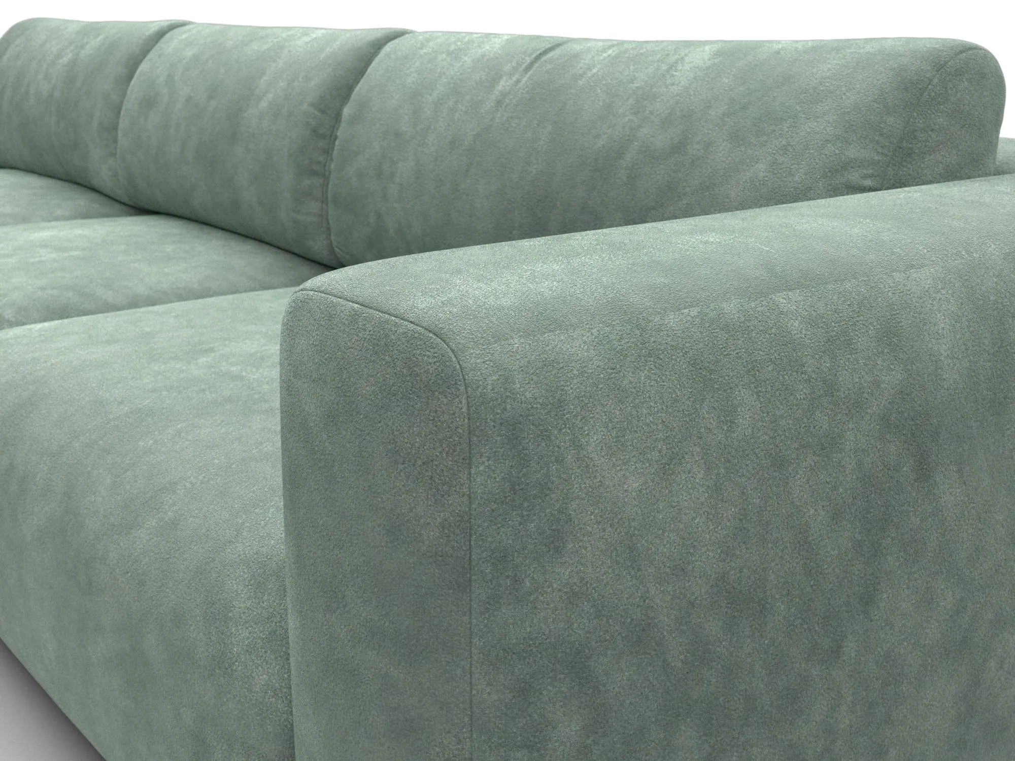 Диван угловой Лига-066 НПБ Лонг угол левый ( BRUT 08 зеленый )