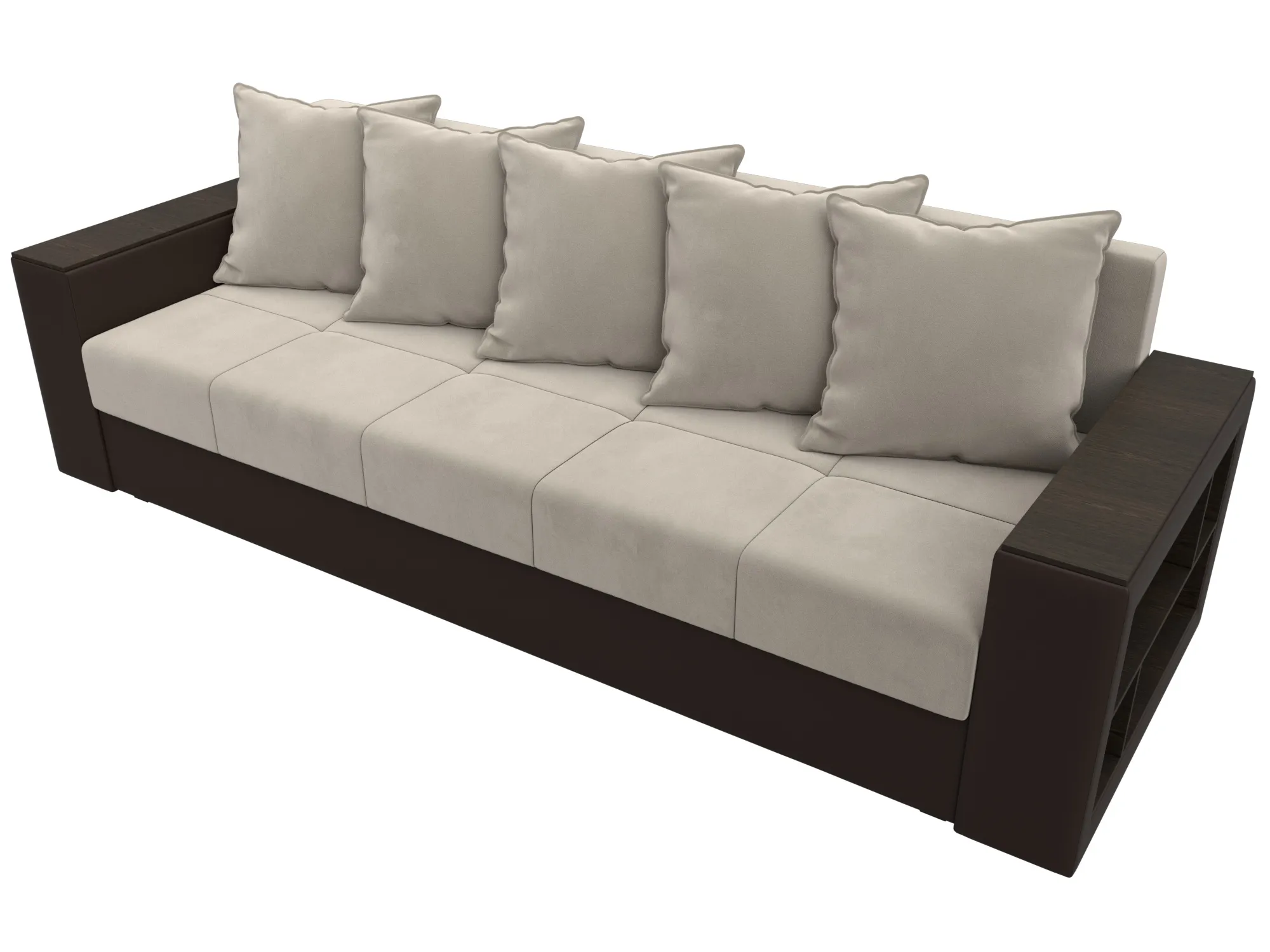 Диван прямой Дубай Лайт ( Бежевый;Коричневый )