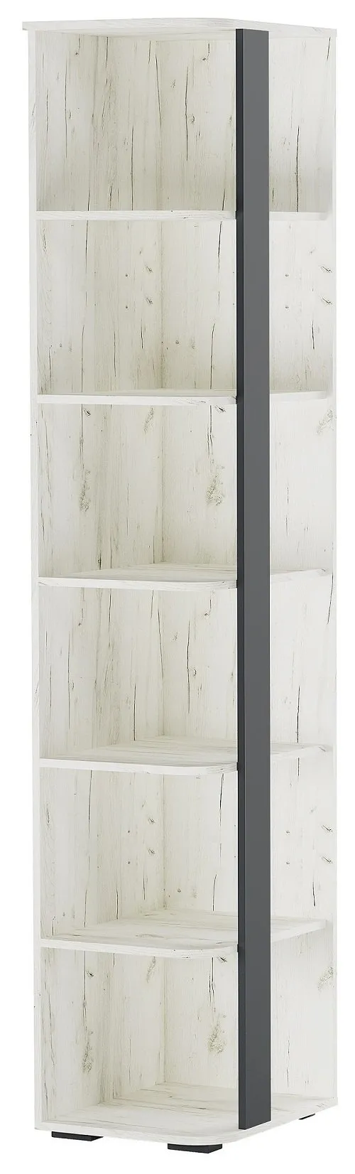 Угловое окончание ГРЕТТА Дуб Крафт белый-Антрацит