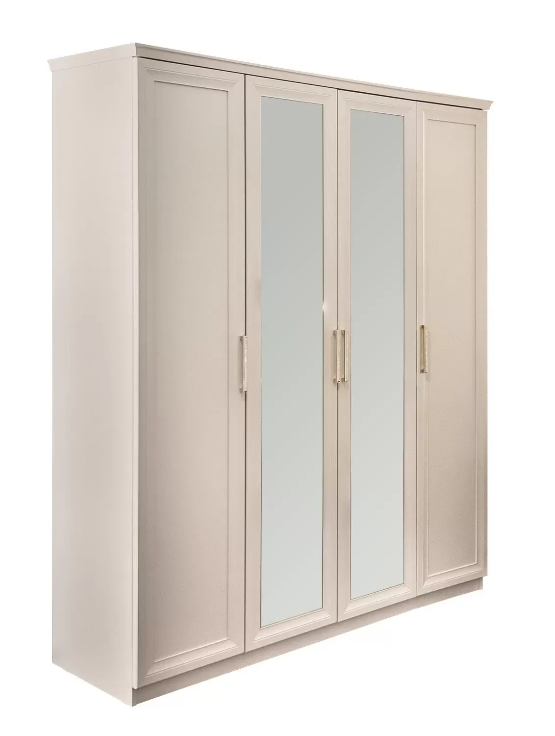 Шкаф Мокко 4-дверный с зеркалом бежевый