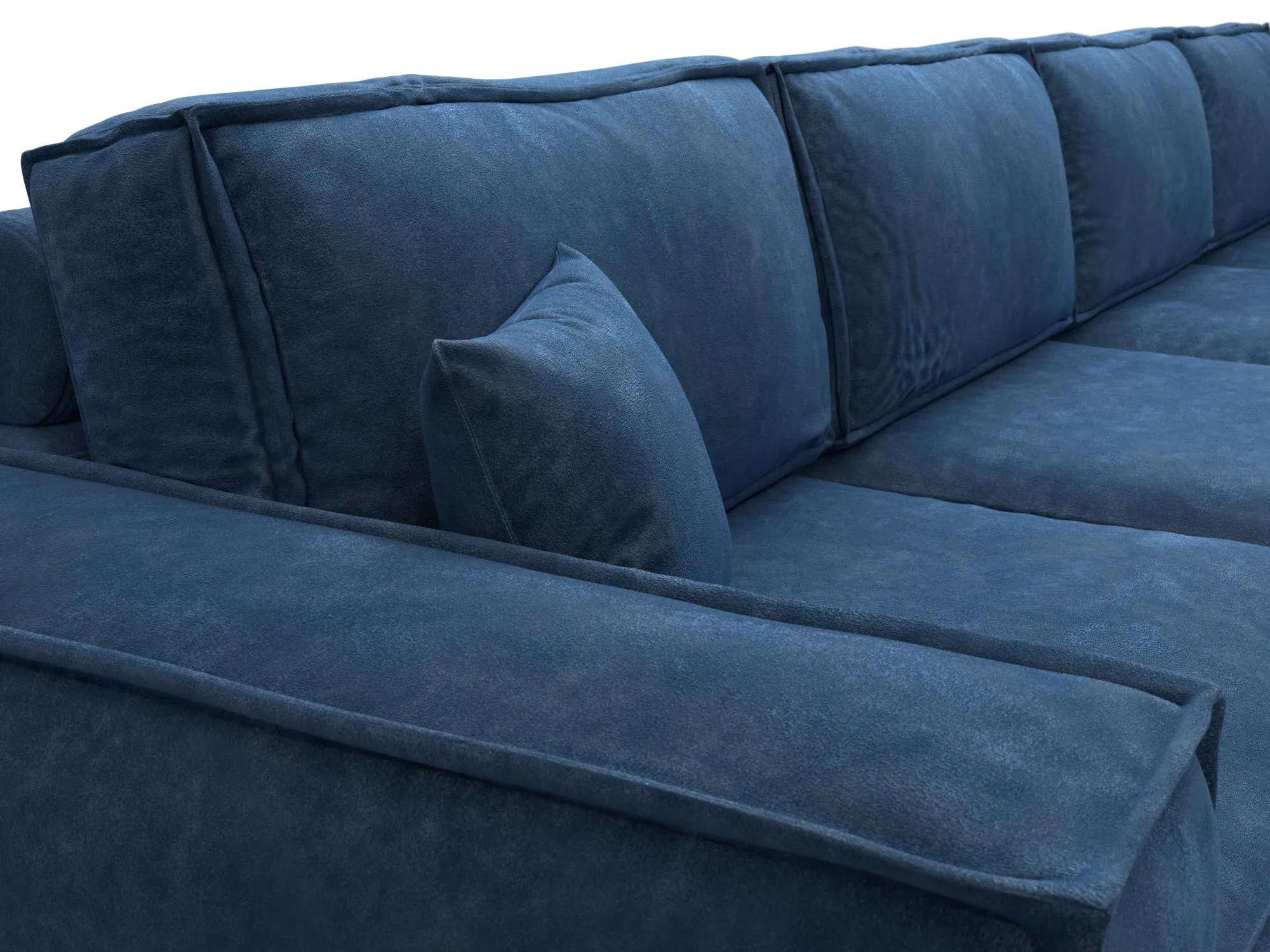 Диван прямой Лига-081 НПБ МегаЛонг ( BRUT 11 синий )