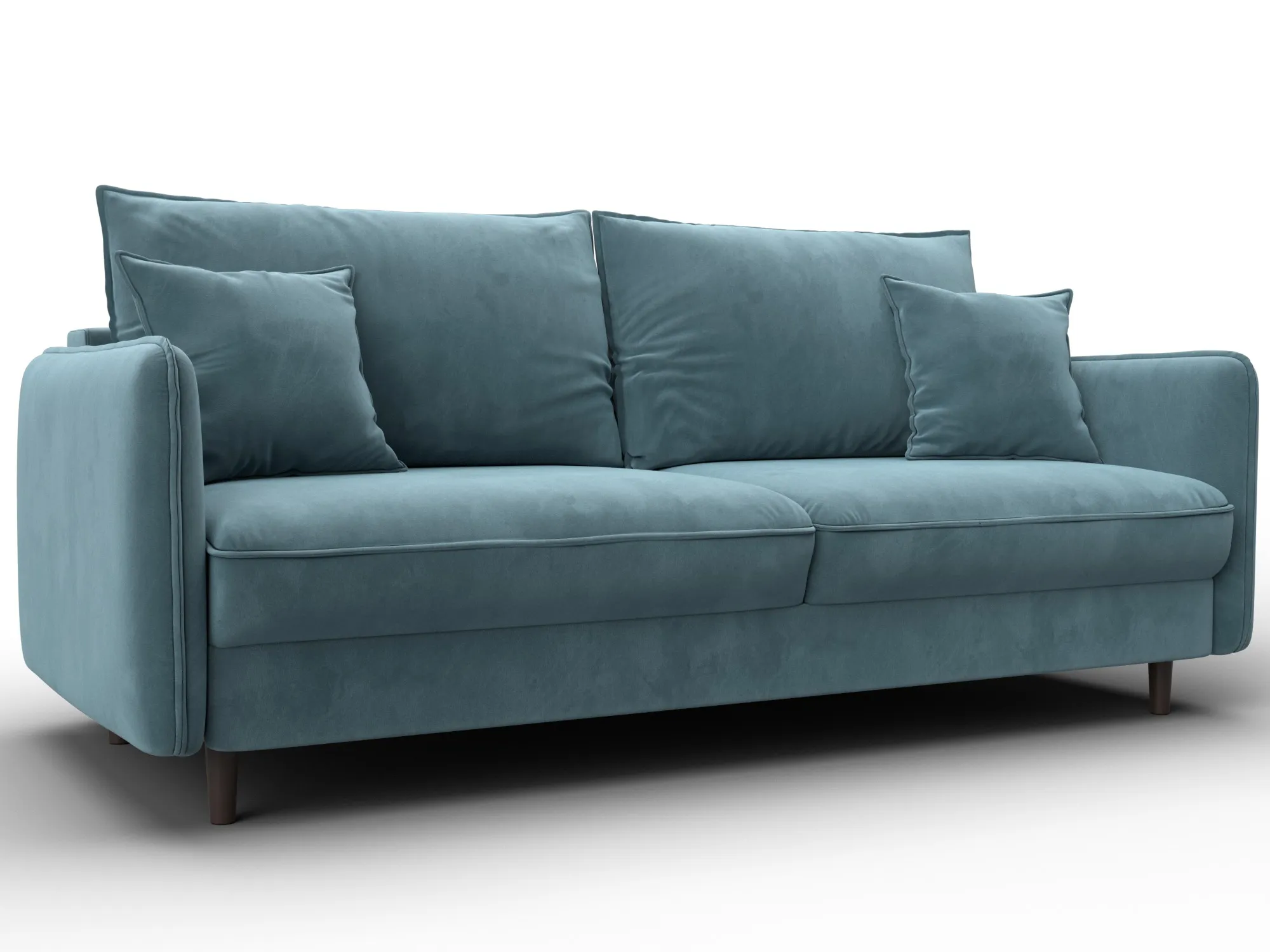 Диван прямой Лига-064 НПБ ( SEVEN 113 бирюзовый )