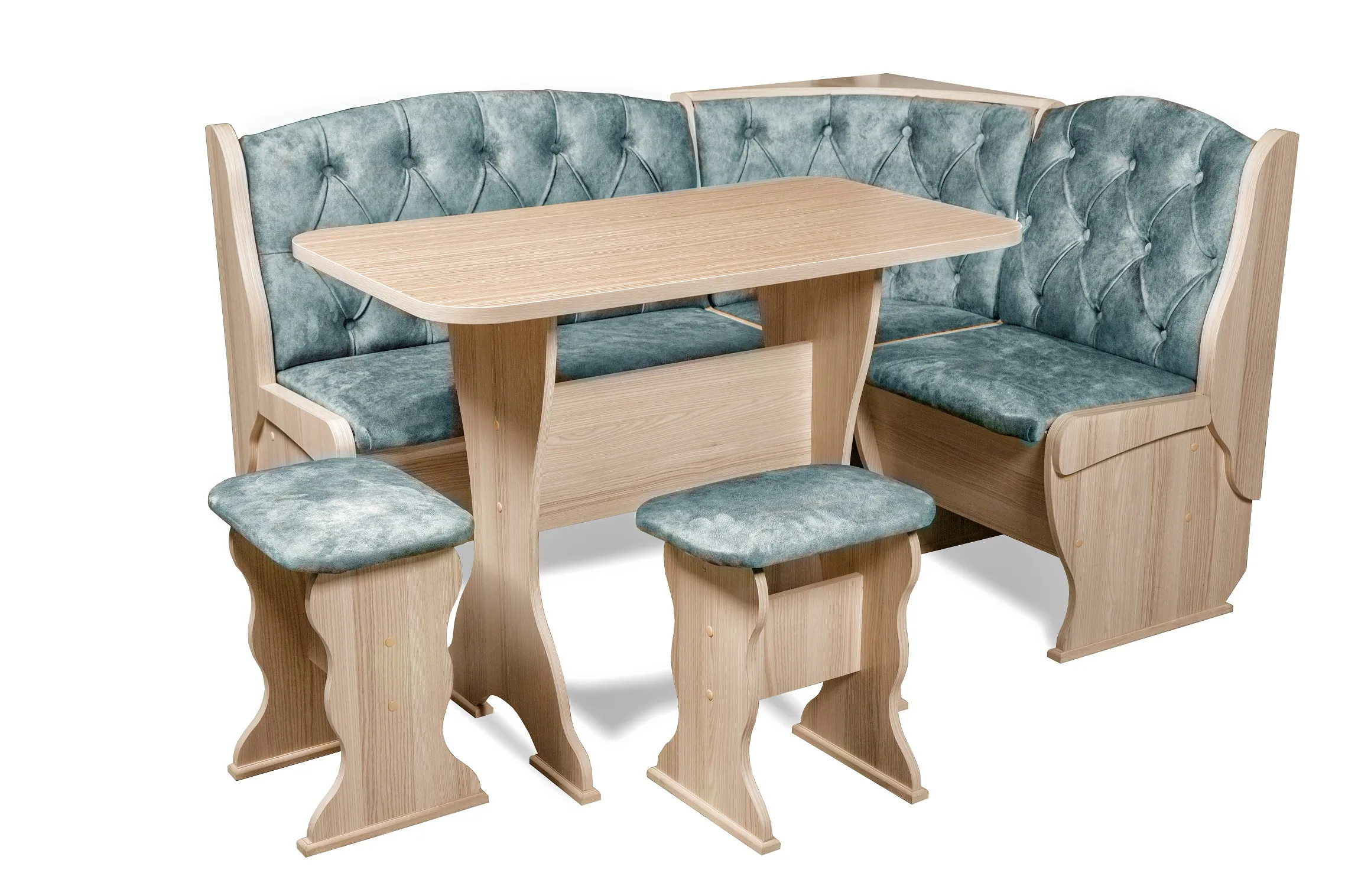 Кухонный уголок Орхидея Люкс (ясень/велюр Лагуна)