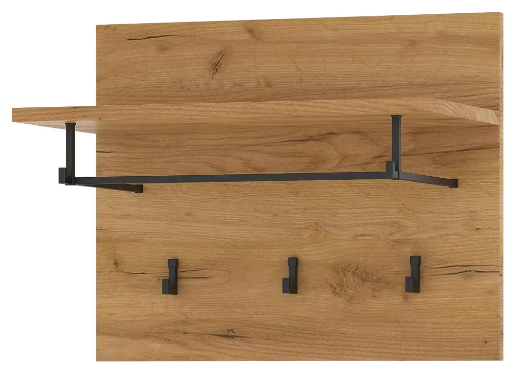 Вешалка ГРЕТТА  500  с полкой Дуб Крафт золотой