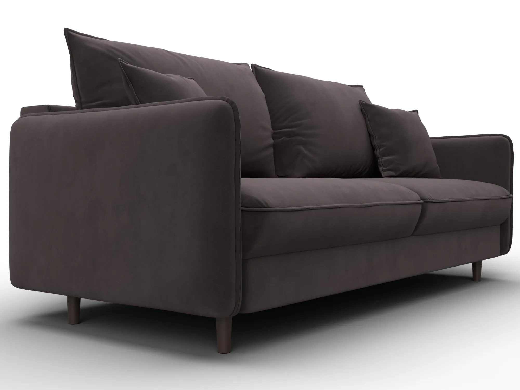 Диван прямой Лига-064 НПБ ( SEVEN 727 коричневый )