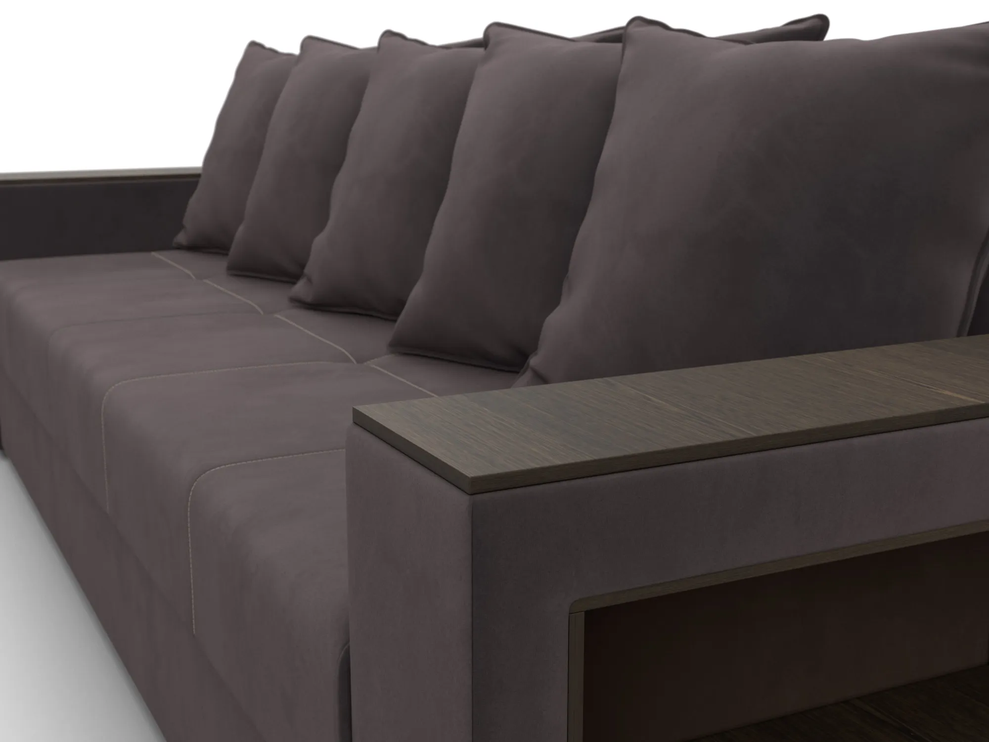 Диван прямой Дубай Лайт ( SEVEN 727 коричневый )