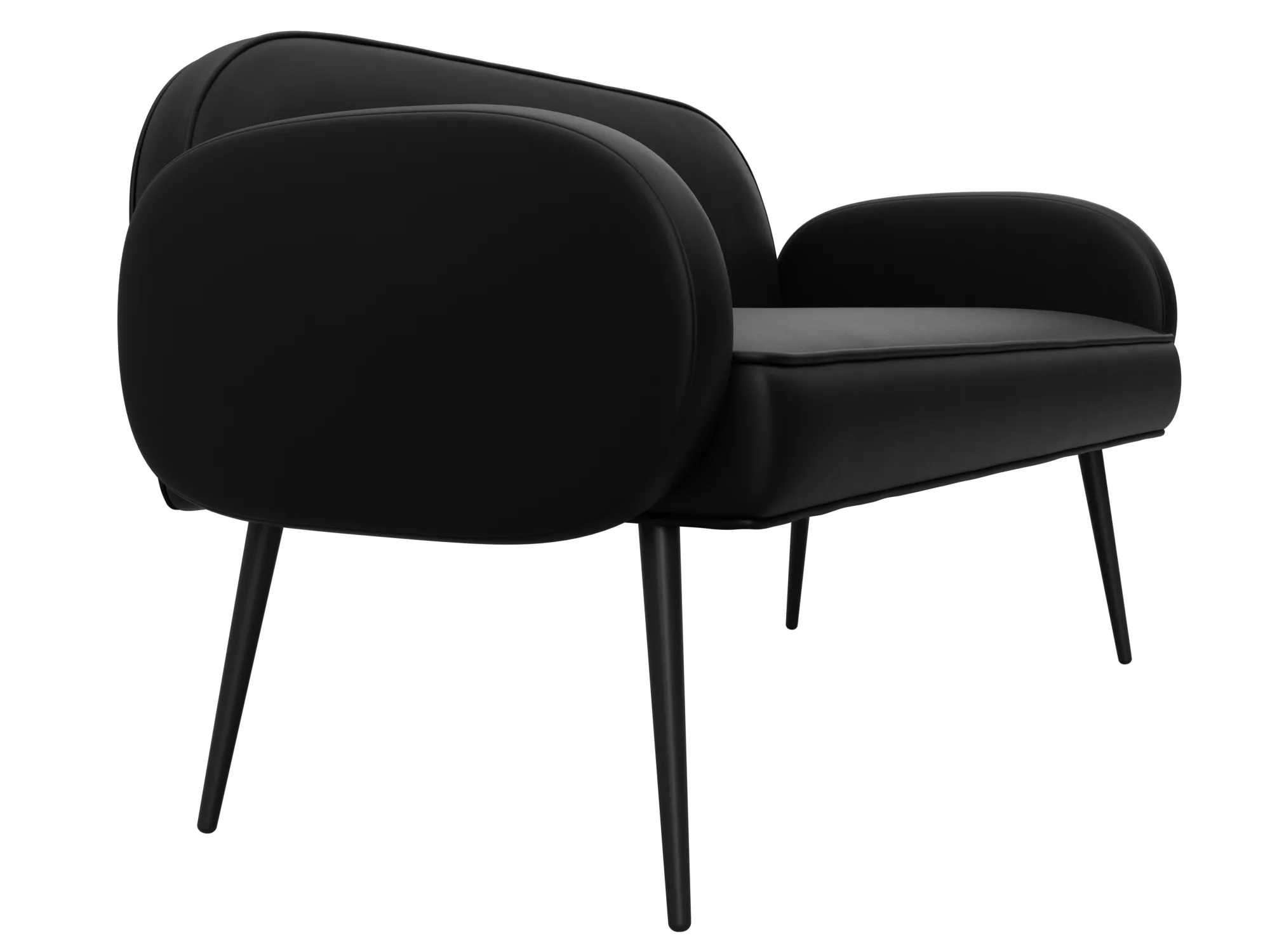 Диван прямой Лига-086 ( GRIFON 18 черный )