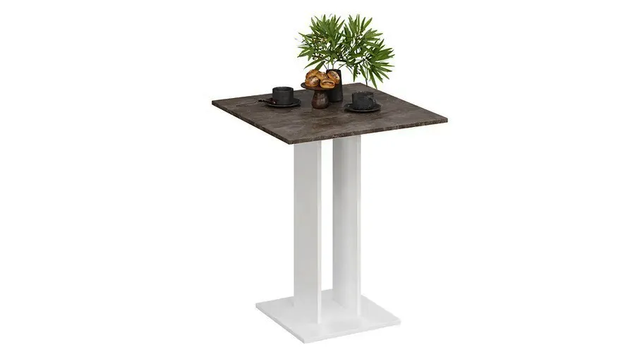 Стол обеденный Анкона Тип 1 Белый, Ателье темный