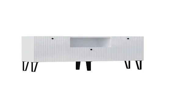 Тумба ТВ малая Оливия (белый глянец)