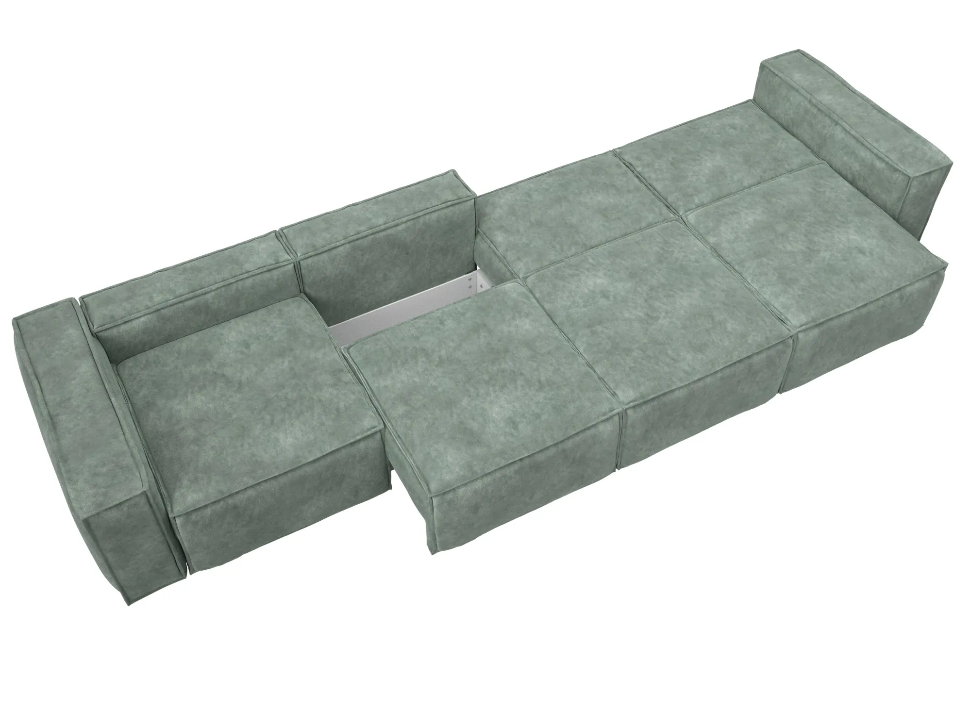 Диван прямой Лига-081 НПБ МегаЛонг ( BRUT 08 зеленый )