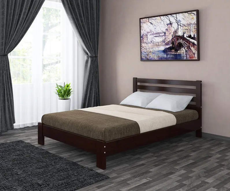 Кровать Вероника 120*200 (орех темный)
