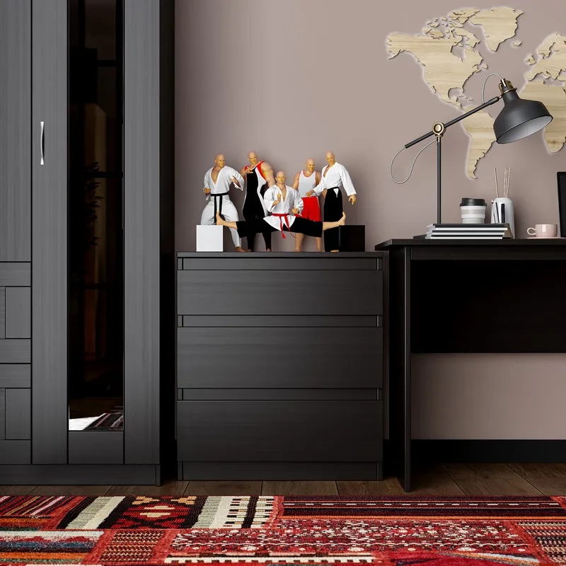 2.03.02.060.5 КАСТОР комод 3 ящика RU Дуб Венге