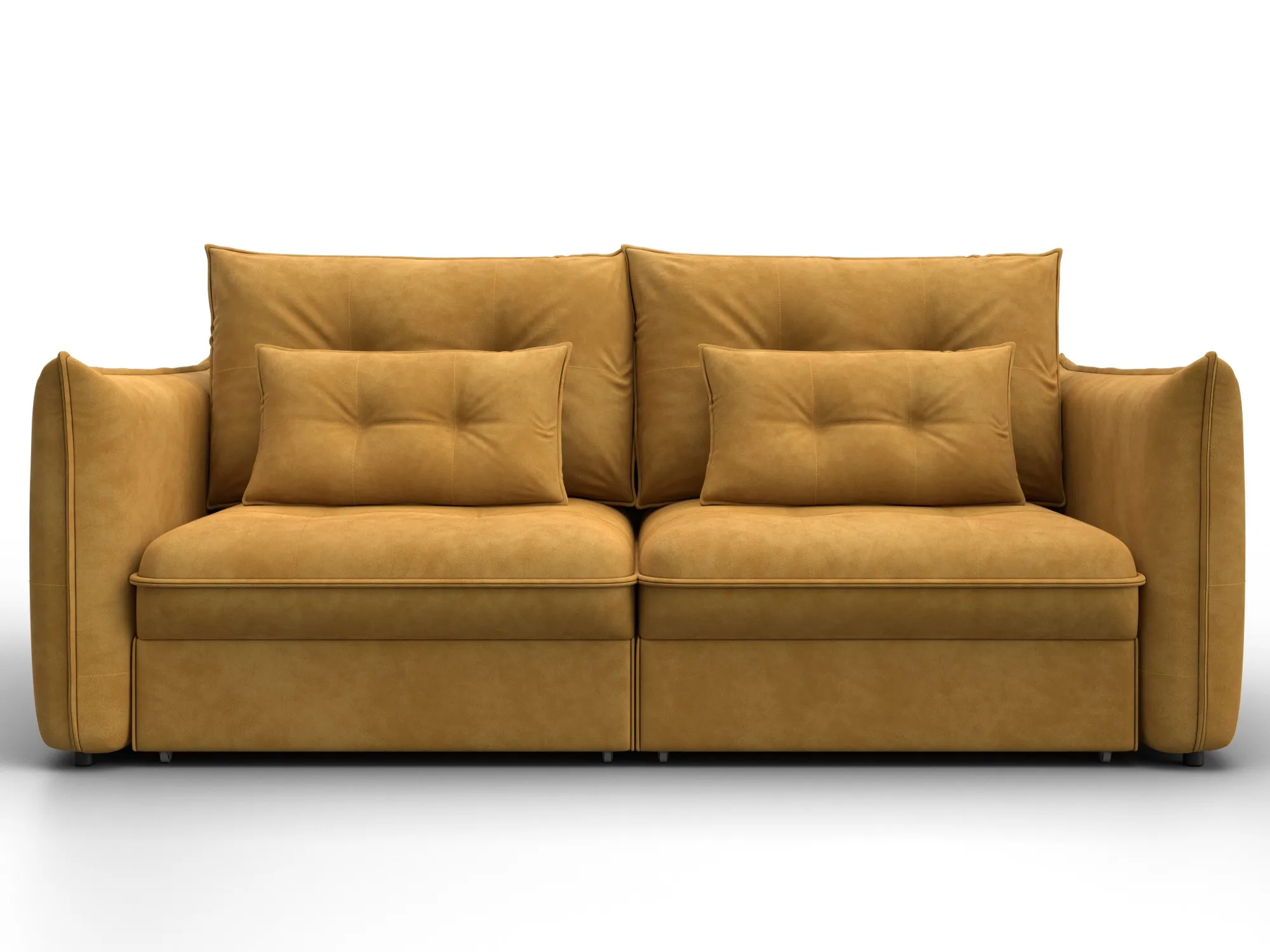 Диван прямой Лига-100 НПБ ( BRUT 10 желтый )