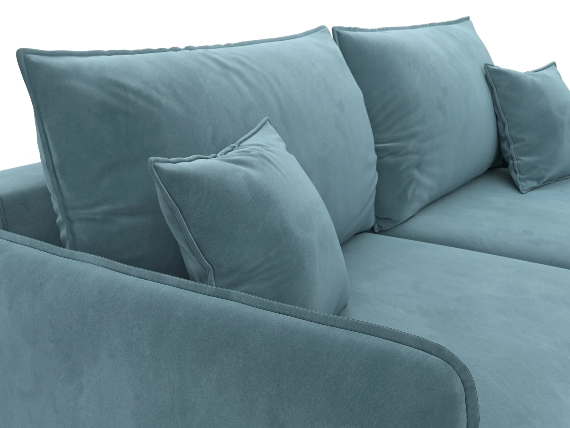 Диван прямой Лига-064 НПБ ( SEVEN 113 бирюзовый )